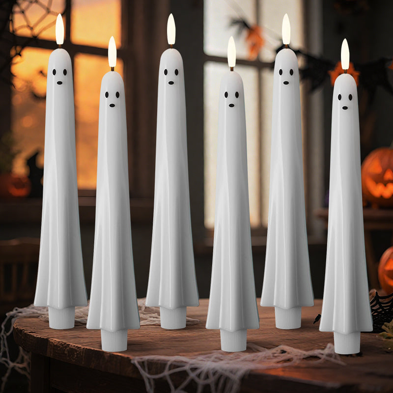 ππ» Remote-controlled ghost candle with 3D flaming wick π»π