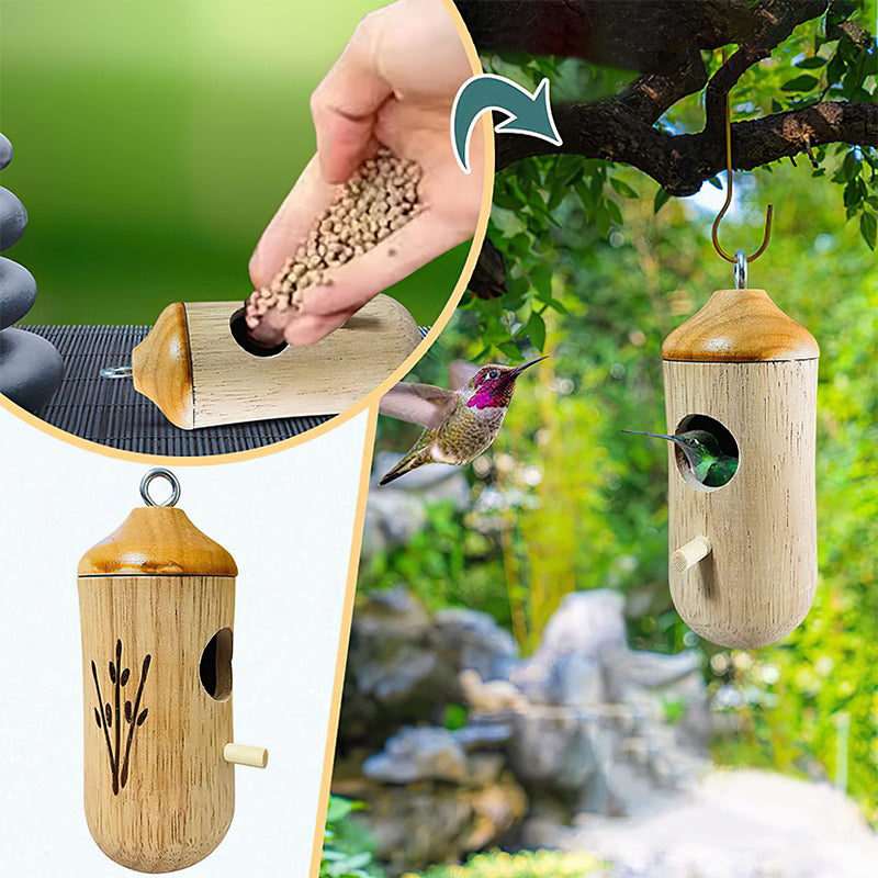 Wooden Hummingbird House-gift For Nature Lovers