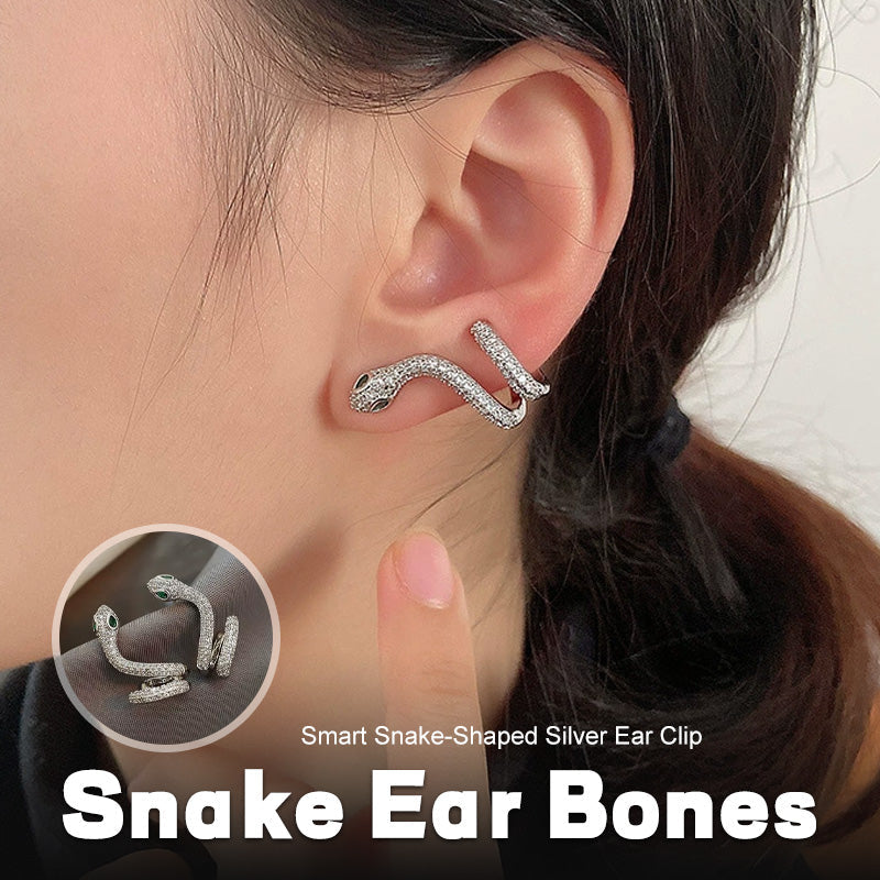 Smart Snake-Shaped Silver Ear Clip ๐