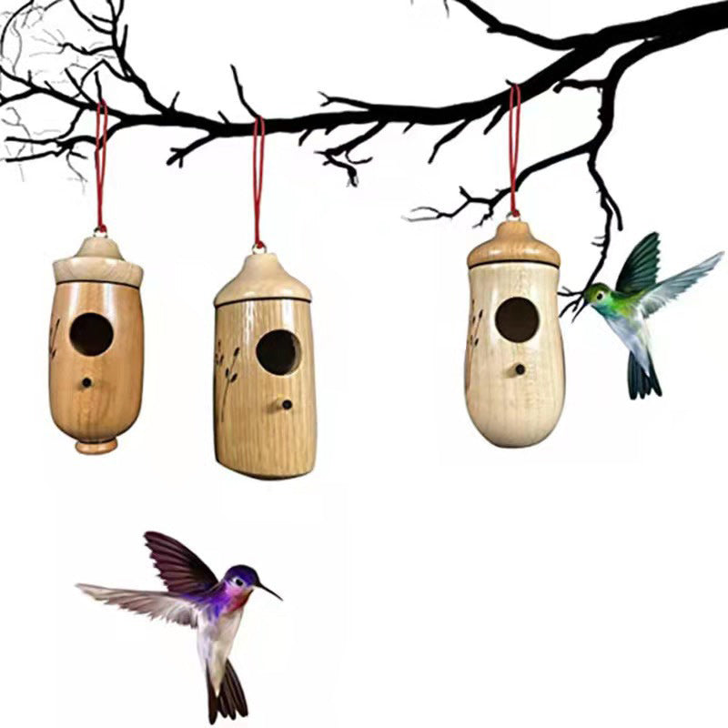 Wooden Hummingbird House-gift For Nature Lovers