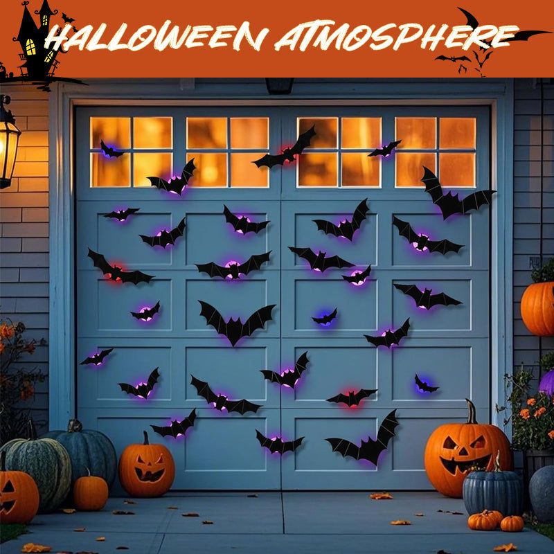 LED luminous bat decorative sticker