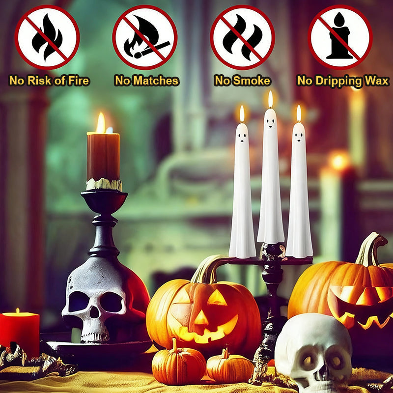 ππ» Remote-controlled ghost candle with 3D flaming wick π»π