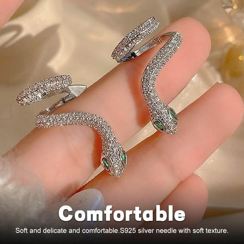 Smart Snake-Shaped Silver Ear Clip ๐