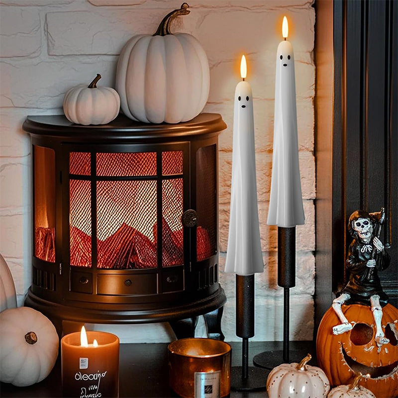 ππ» Remote-controlled ghost candle with 3D flaming wick π»π