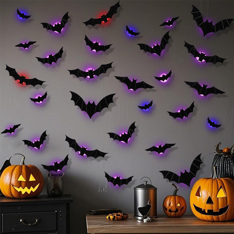 LED luminous bat decorative sticker