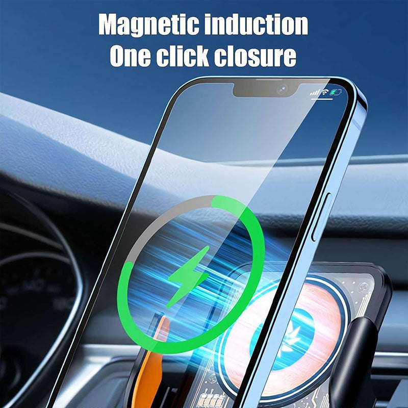 🚗✨Transparent Magnetic Wireless Car Charging Stand