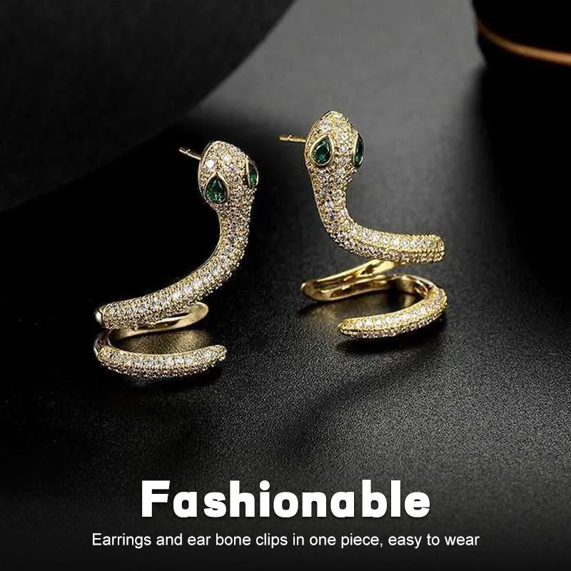 Smart Snake-Shaped Silver Ear Clip ๐