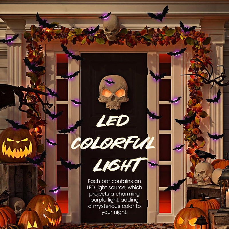 LED luminous bat decorative sticker
