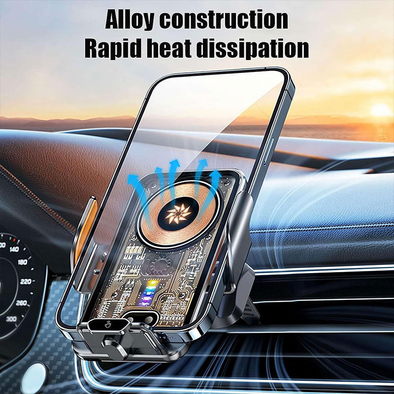 🚗✨Transparent Magnetic Wireless Car Charging Stand