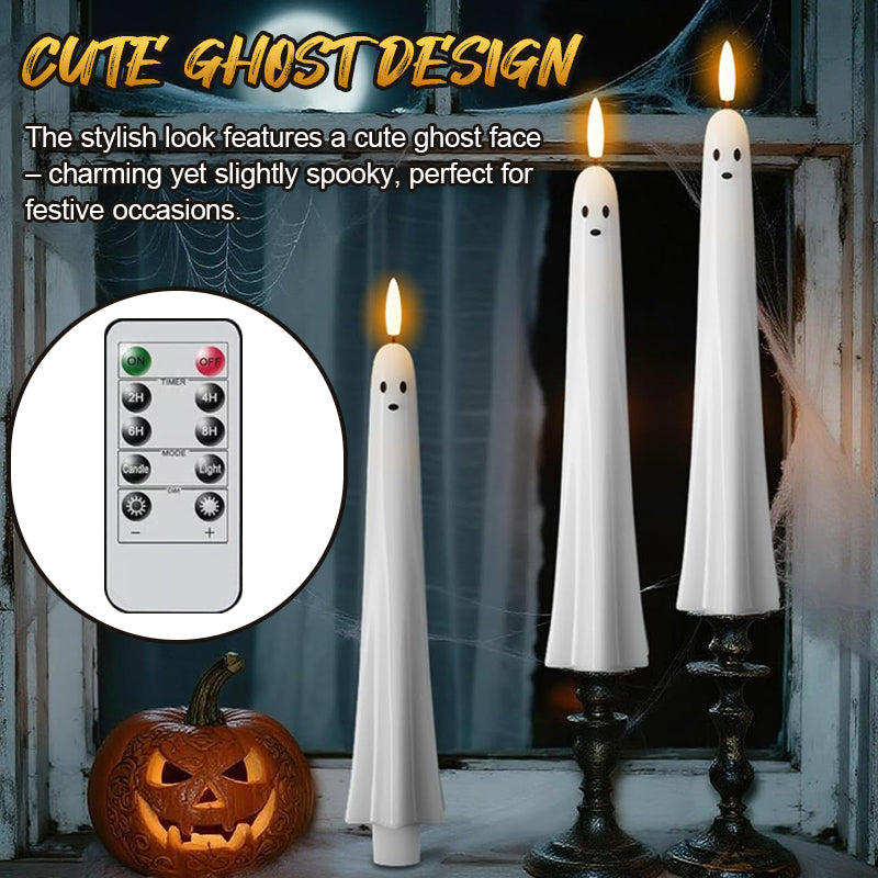 ππ» Remote-controlled ghost candle with 3D flaming wick π»π