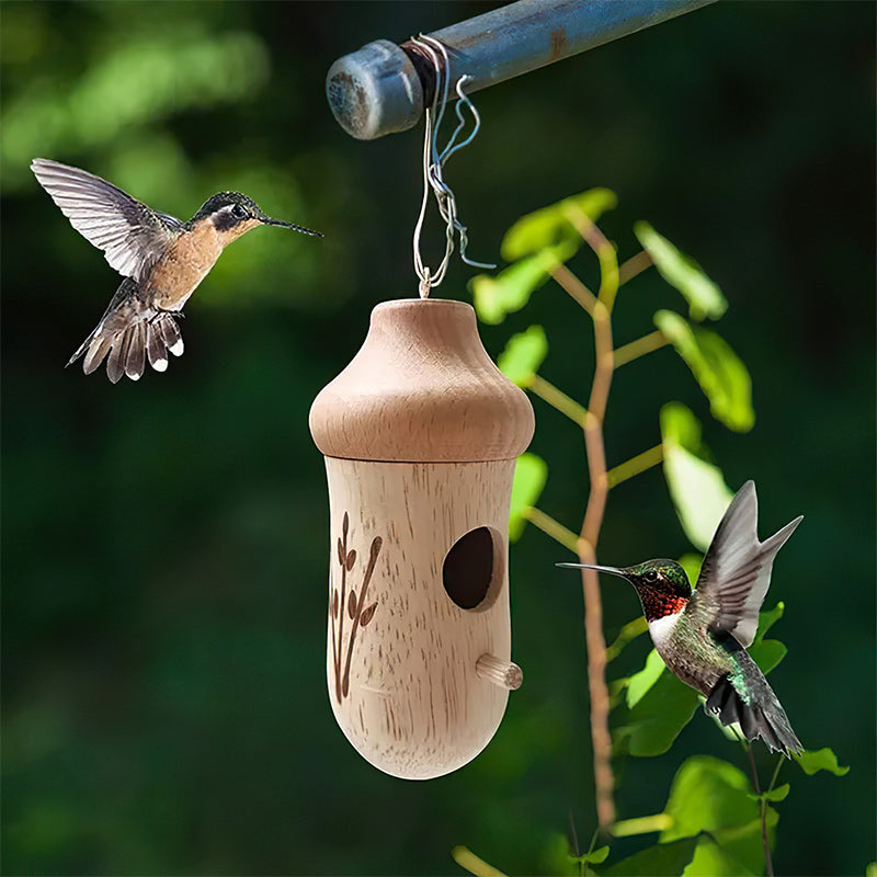 Wooden Hummingbird House-gift For Nature Lovers
