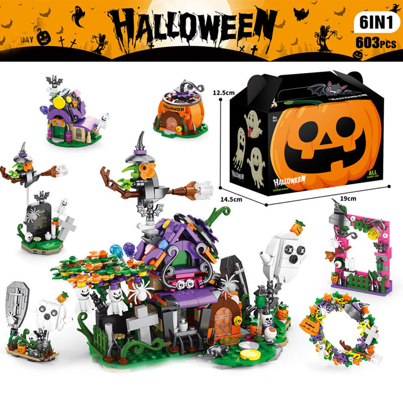 Halloween Haunted House Building Block Toys