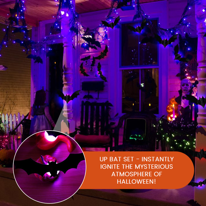 LED luminous bat decorative sticker