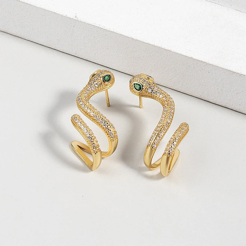 Smart Snake-Shaped Silver Ear Clip ๐