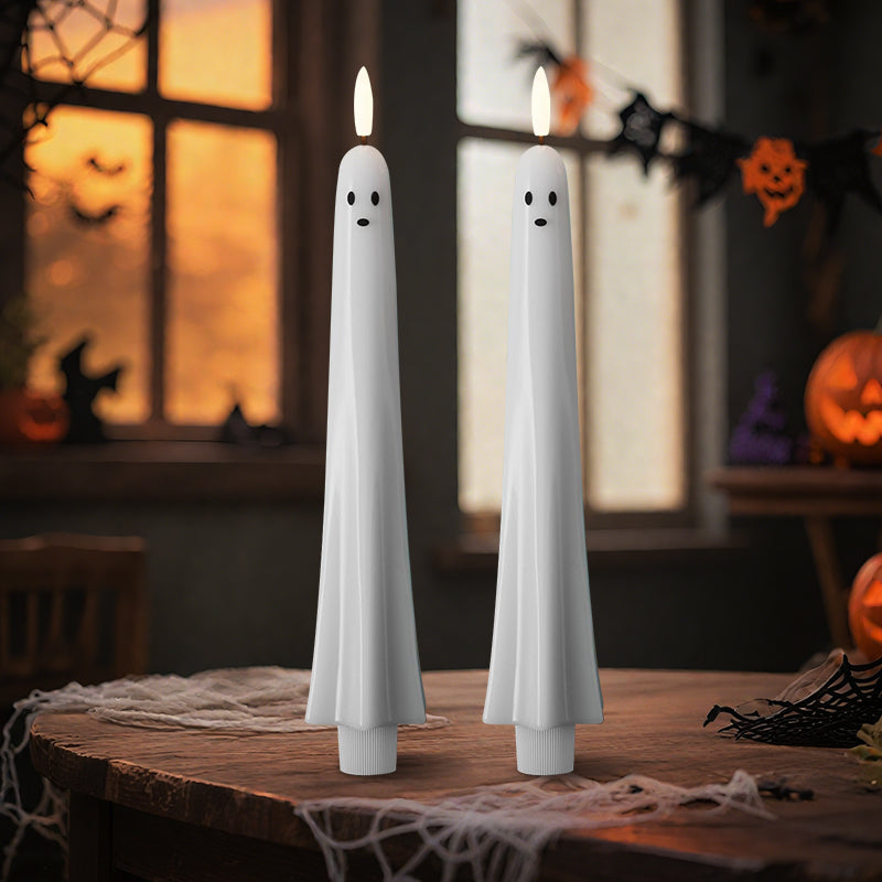 ππ» Remote-controlled ghost candle with 3D flaming wick π»π