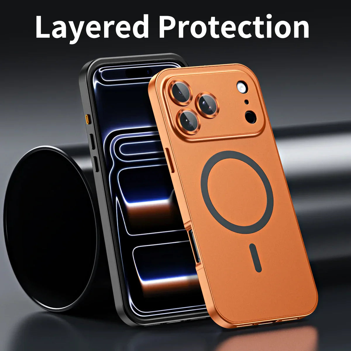 Magnetic Metal Frame Snap-On Case For iPhone