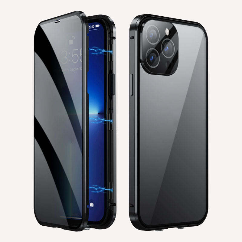 Double-sided magnetic anti-peep phone case