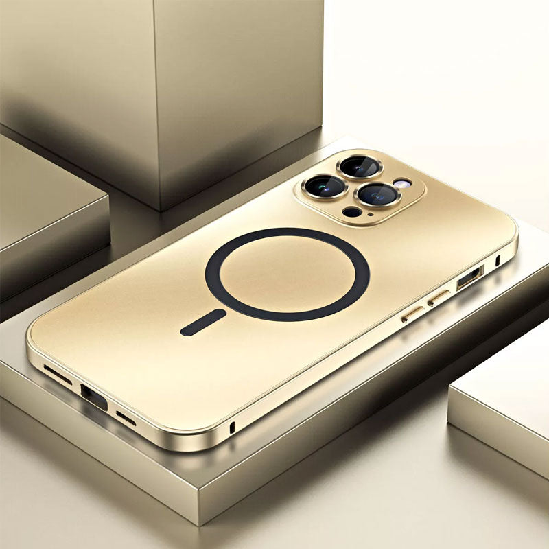 Magnetic Metal Frame Snap-On Case For iPhone