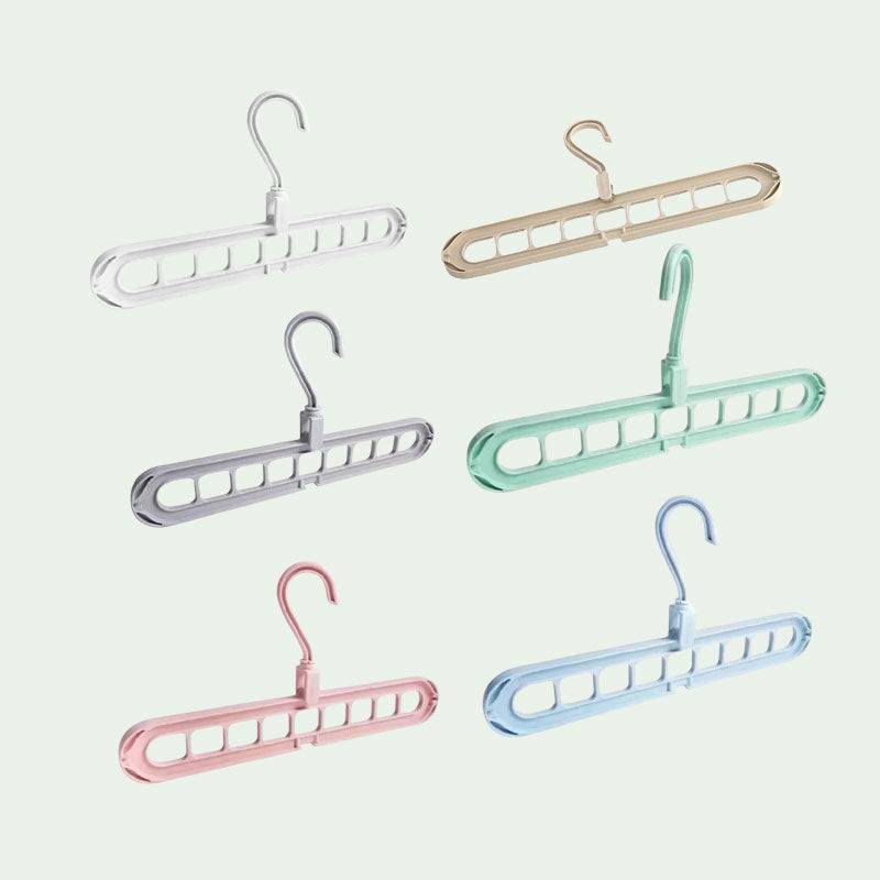 Nine-hole multifunctional magic storage hanger