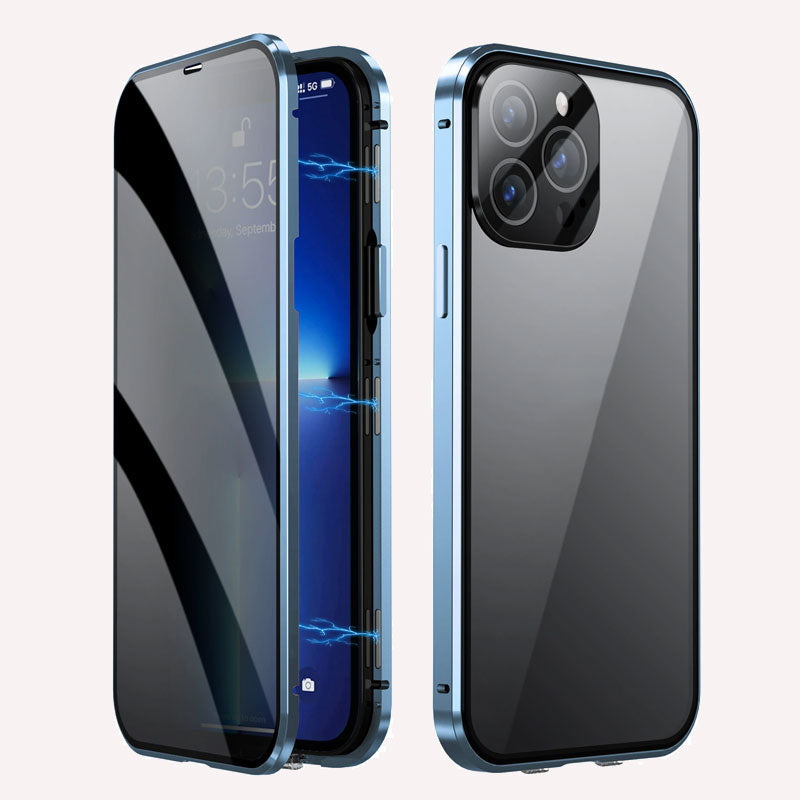 Double-sided magnetic anti-peep phone case