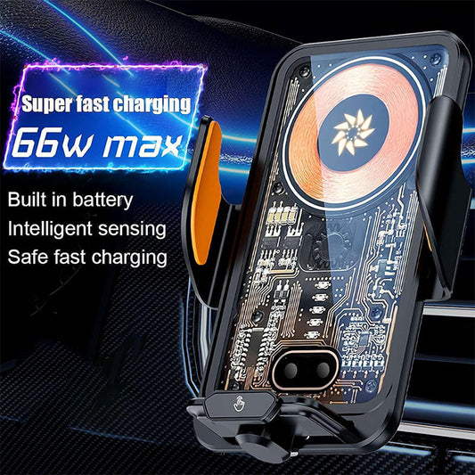 🚗✨Transparent Magnetic Wireless Car Charging Stand