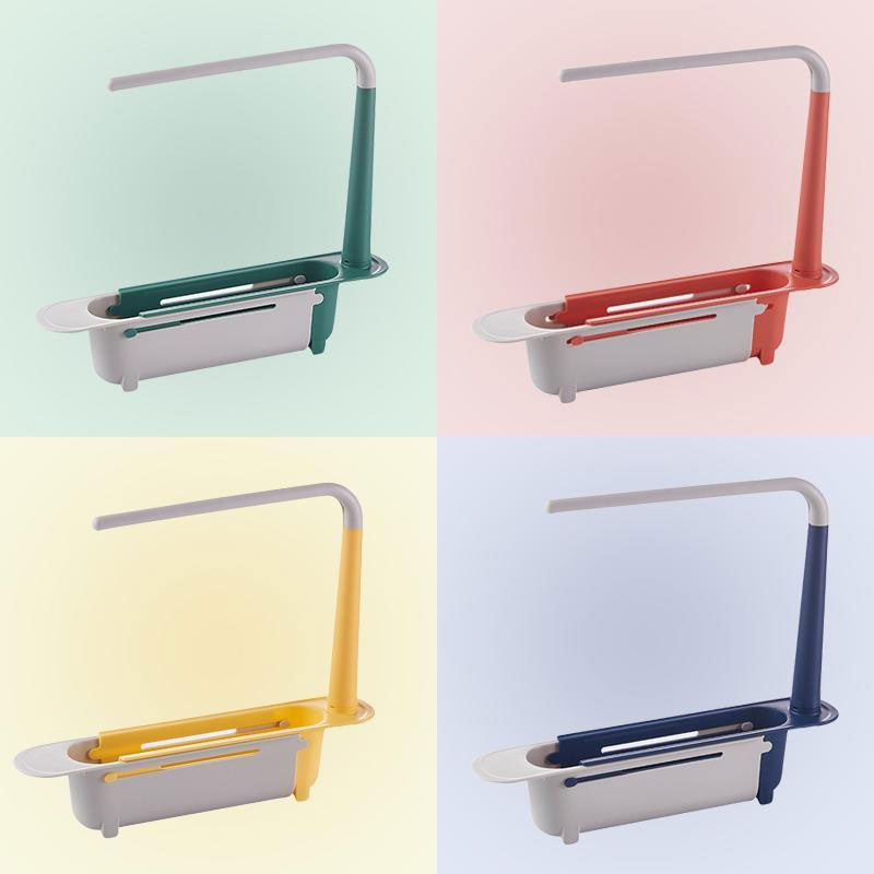 Telescopic 2-in-1 holder for sink storage