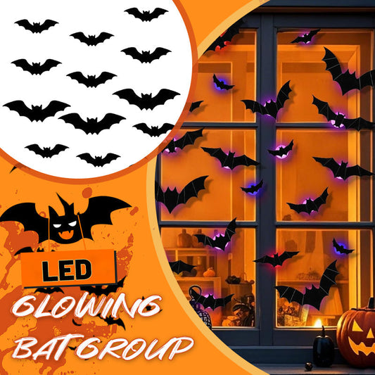 LED luminous bat decorative sticker