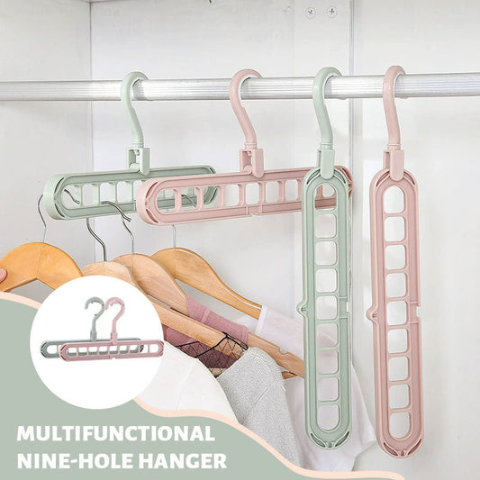 Nine-hole multifunctional magic storage hanger