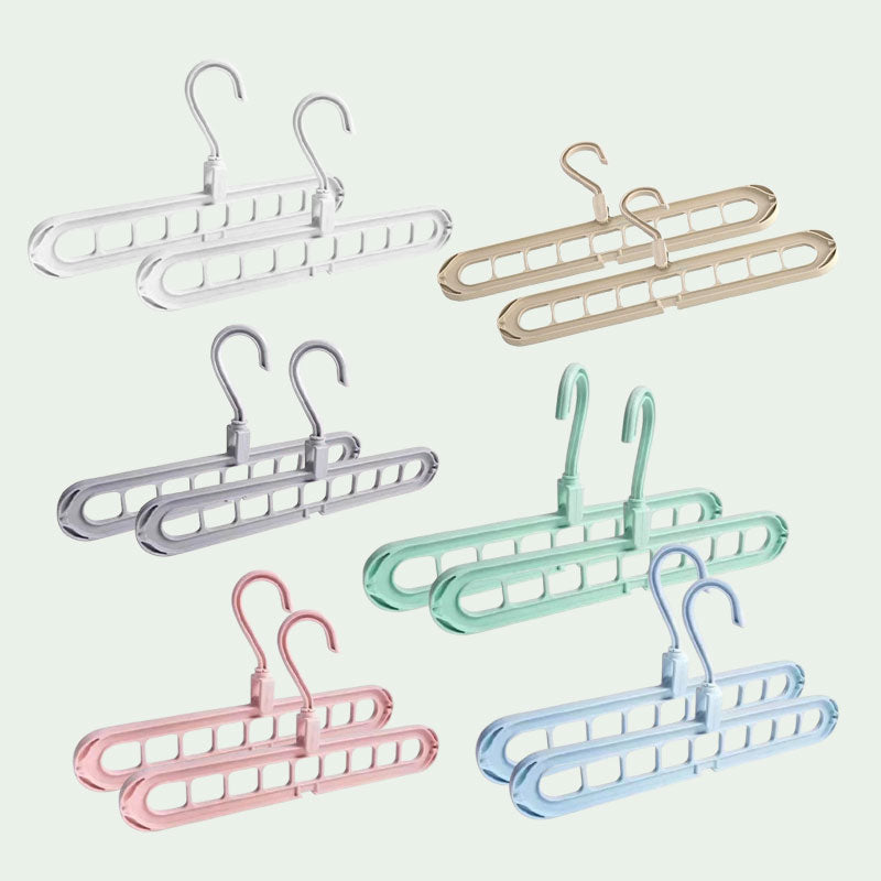Nine-hole multifunctional magic storage hanger