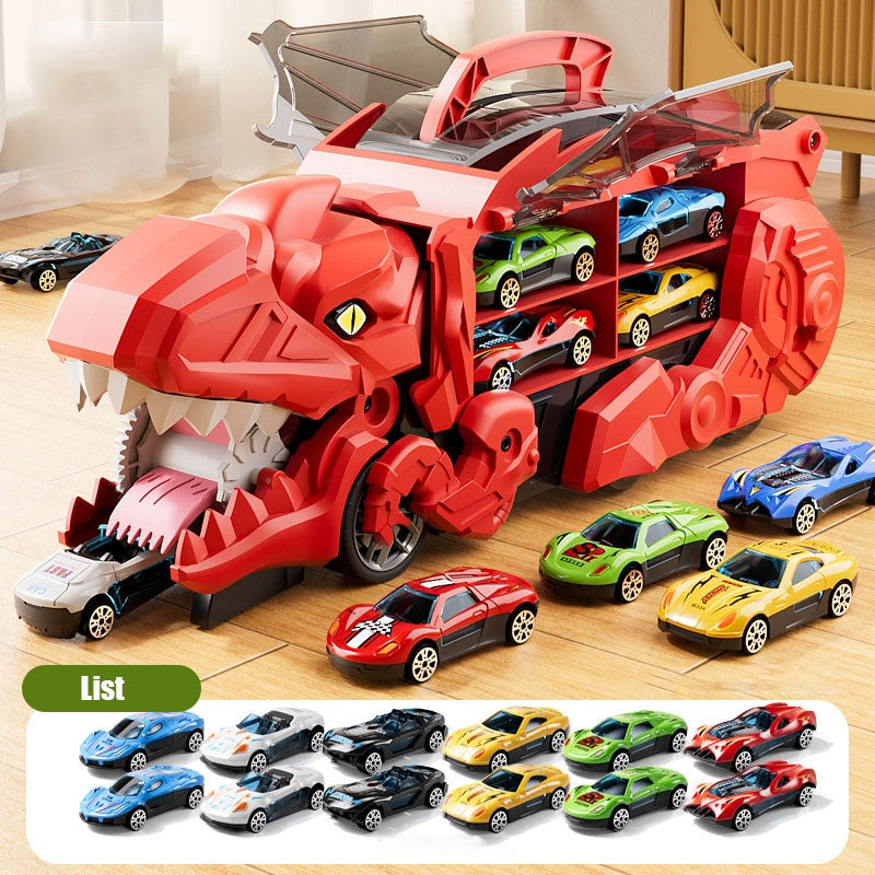 Transforming Dinosaur Swallowing Car Toy Set for Kids - Endless Fun Awaits! 🦖🚗