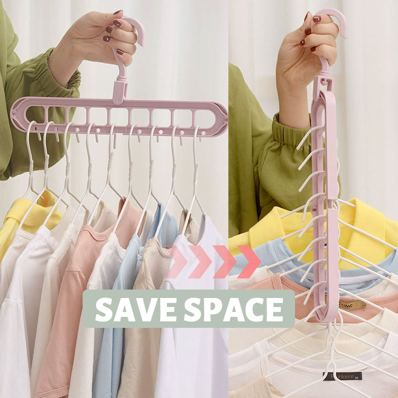 Nine-hole multifunctional magic storage hanger