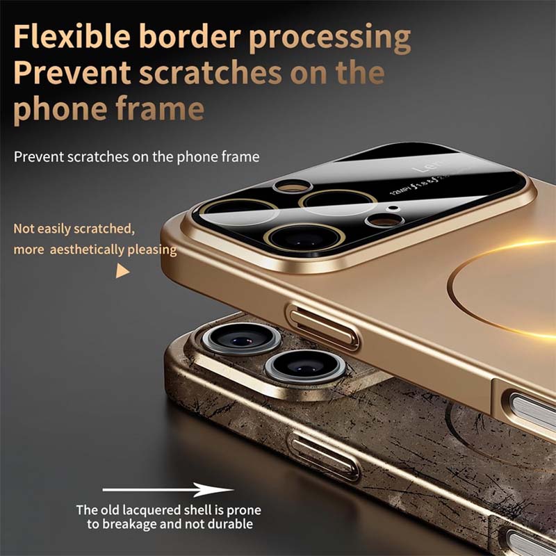 Metallic Lens Full Coverage Case – Magnetic Compatible &Extreme Protection