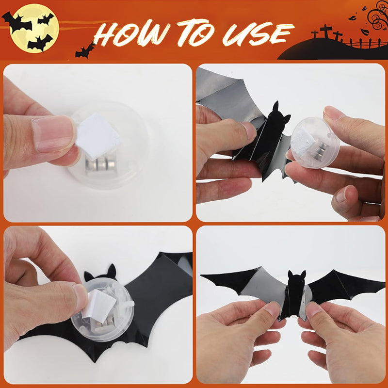 LED luminous bat decorative sticker