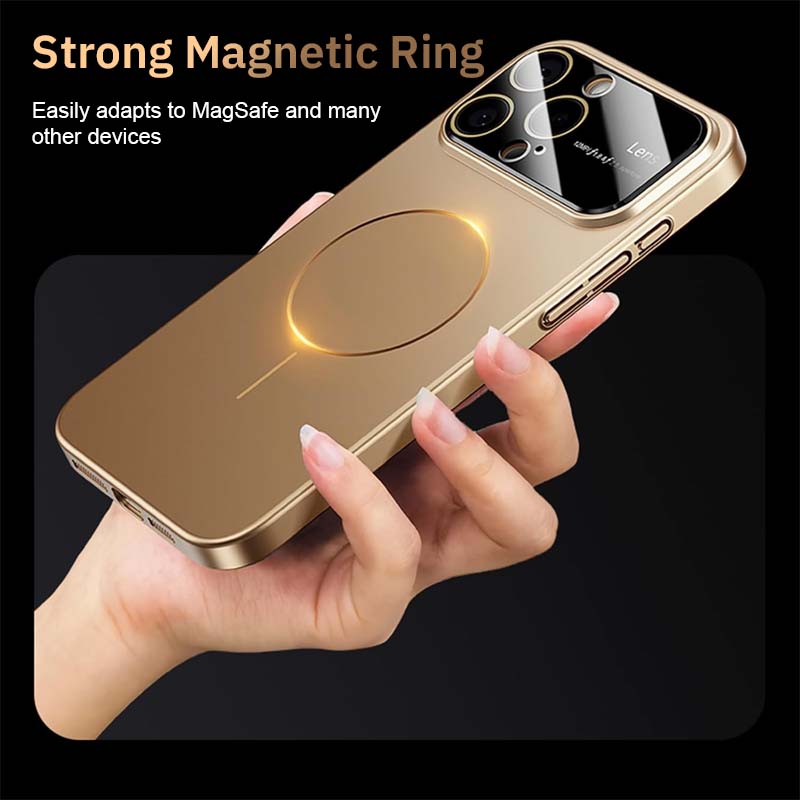 Metallic Lens Full Coverage Case – Magnetic Compatible &Extreme Protection