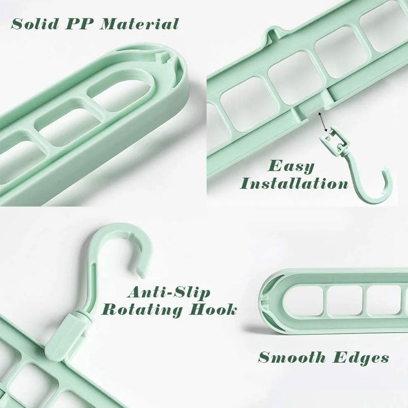 Nine-hole multifunctional magic storage hanger