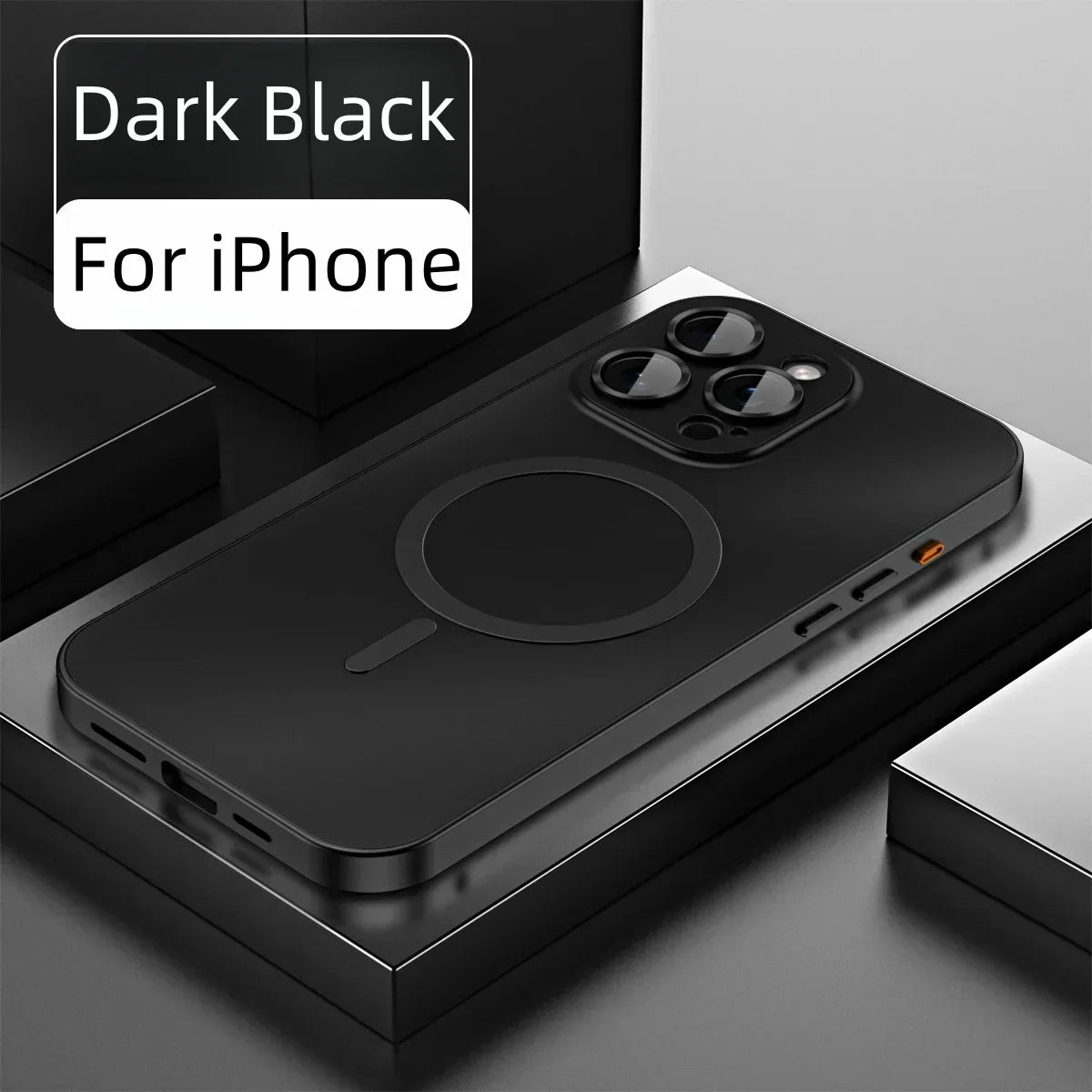 Simple metal magnetic phone case for iPhone