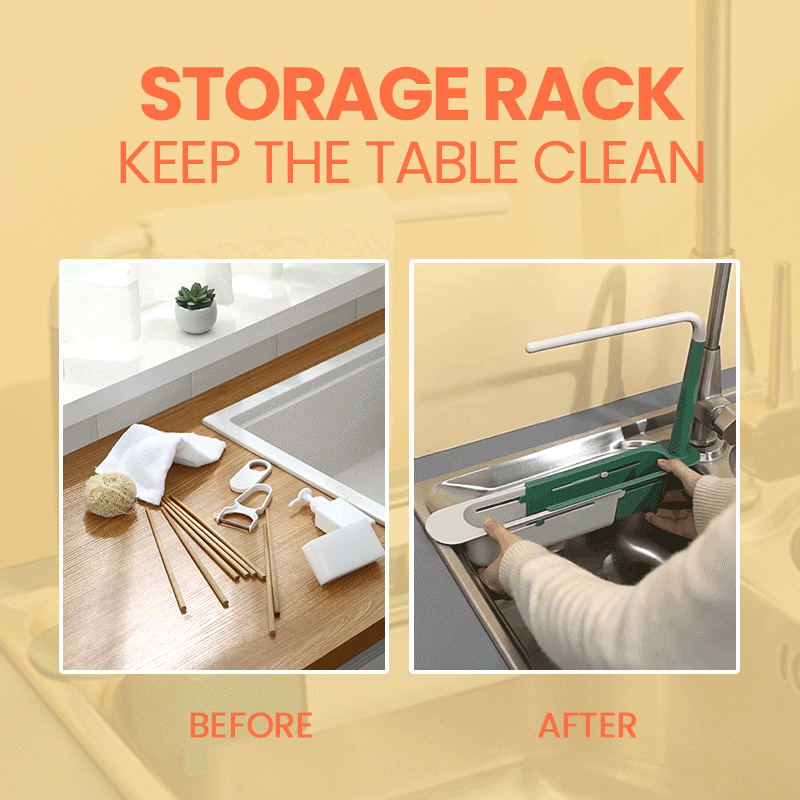 Telescopic 2-in-1 holder for sink storage