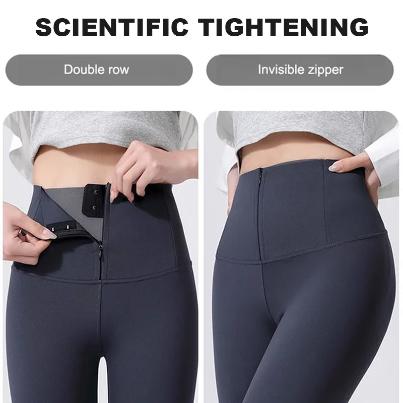 Thickened Fleece Buttoned Leggings
