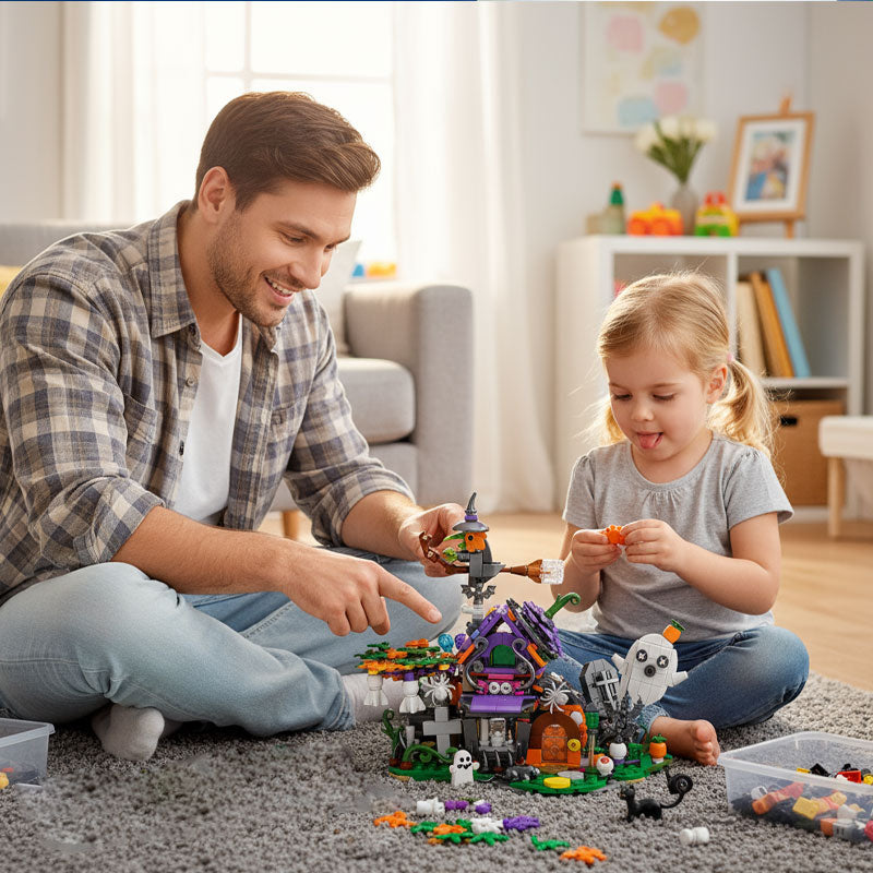 Halloween Haunted House Building Block Toys
