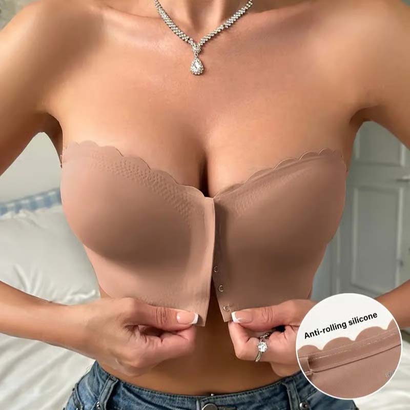 🤩Front-clasp strapless thin invisible push-up bra - A sexy must-have💃