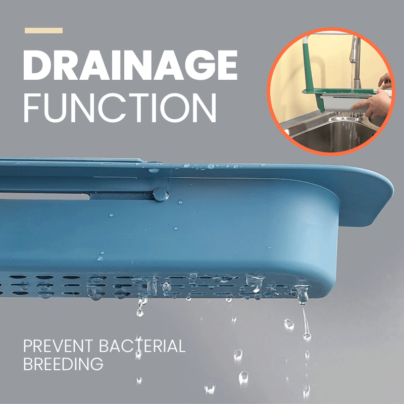 Telescopic 2-in-1 holder for sink storage