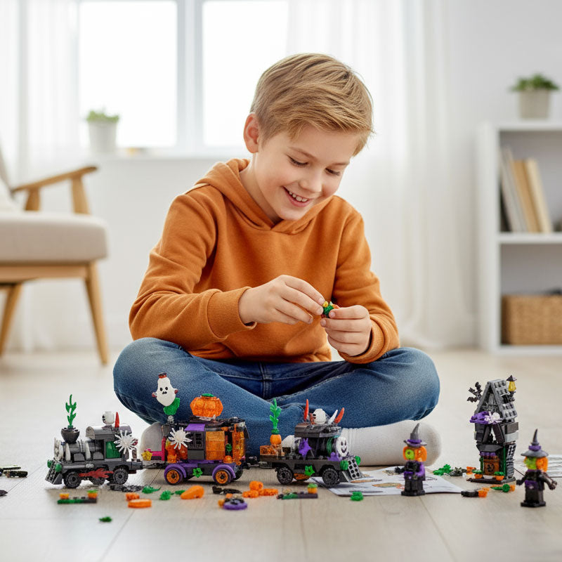 Halloween Haunted House Building Block Toys