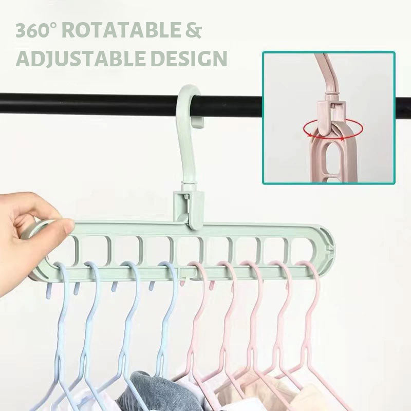 Nine-hole multifunctional magic storage hanger