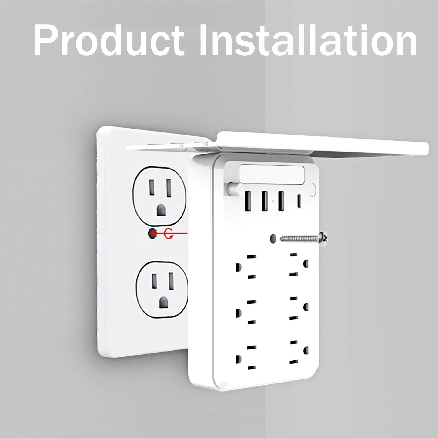 Wall Outlet Extender with Shelf Night