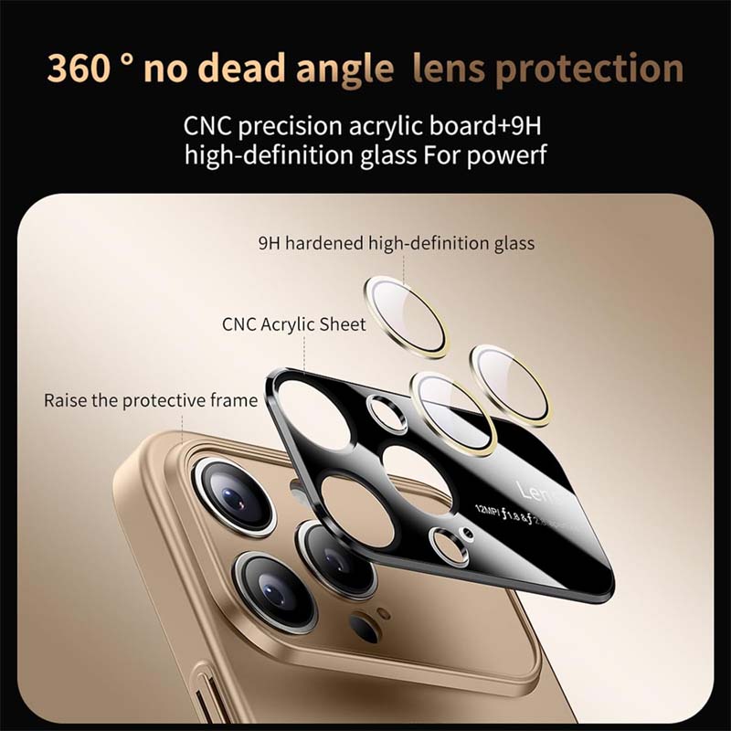 Metallic Lens Full Coverage Case – Magnetic Compatible &Extreme Protection