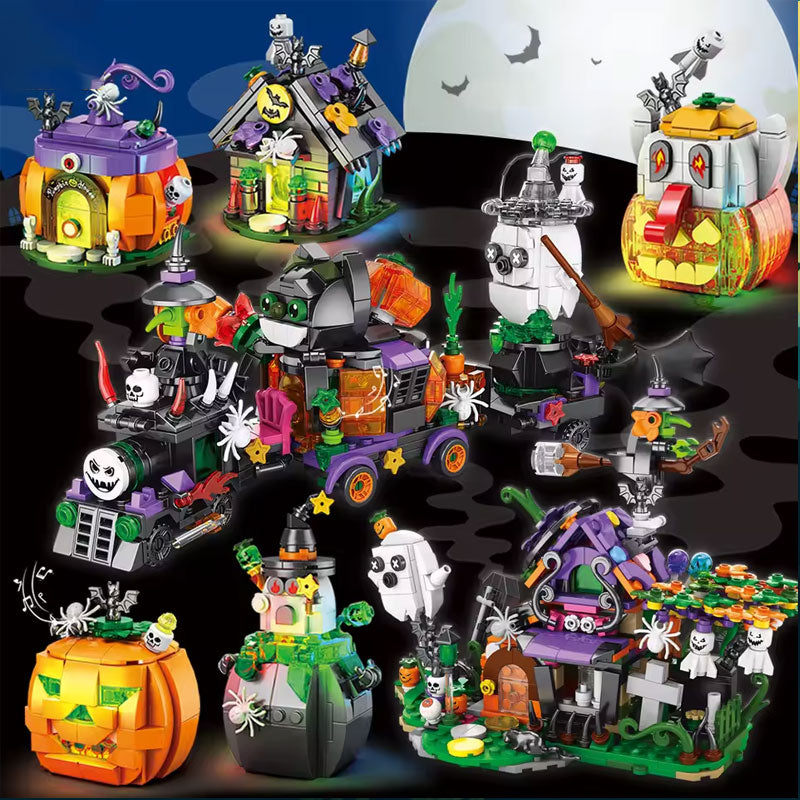 Halloween Haunted House Building Block Toys