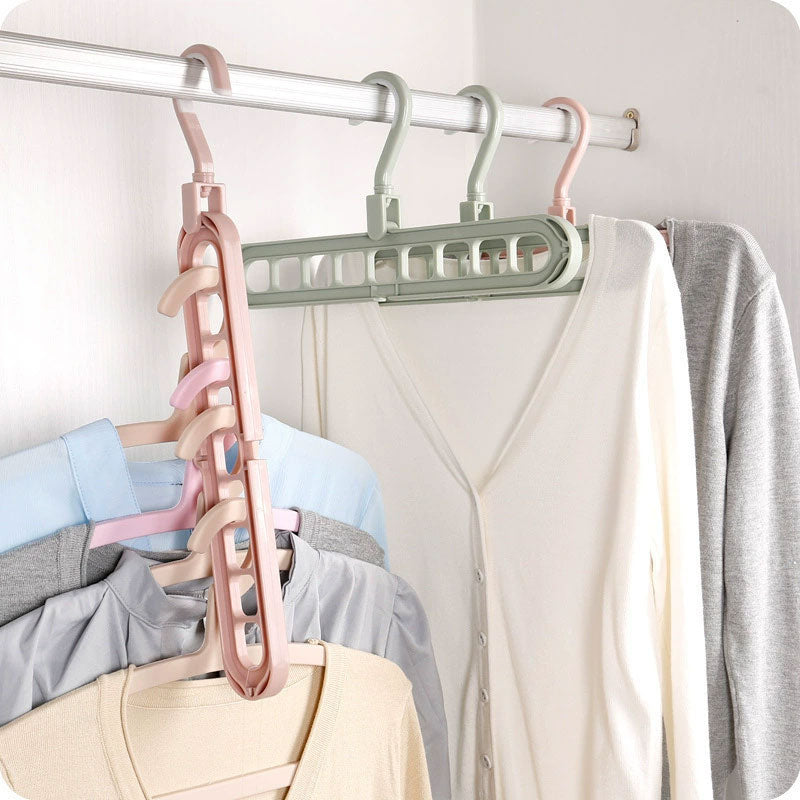 Nine-hole multifunctional magic storage hanger