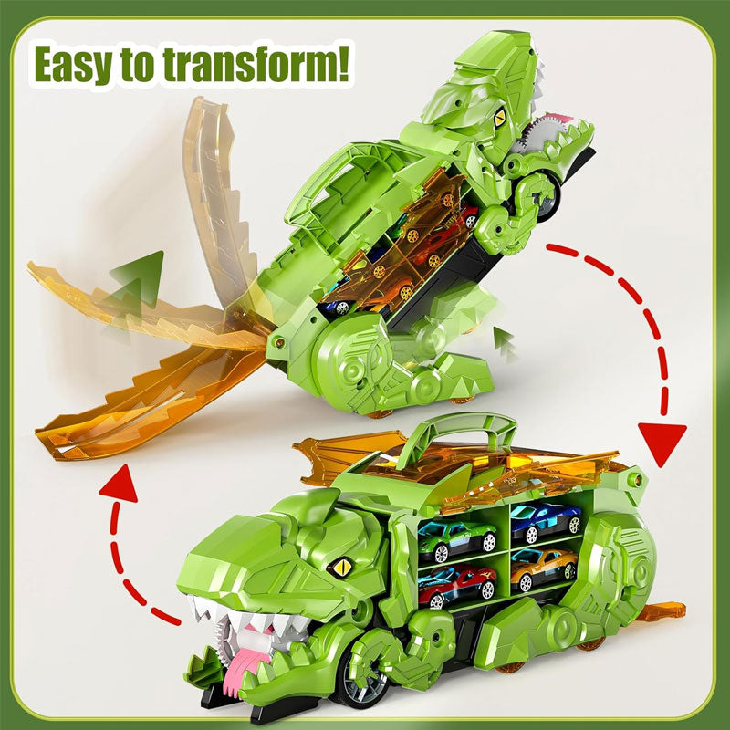 Transforming Dinosaur Swallowing Car Toy Set for Kids - Endless Fun Awaits! 🦖🚗
