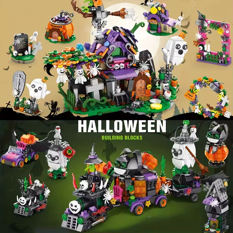 Halloween Haunted House Building Block Toys