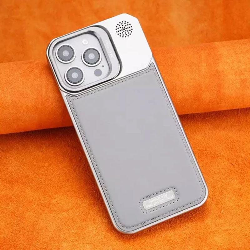 Ultra-thin frameless leather phone case - with stand and magnetic function